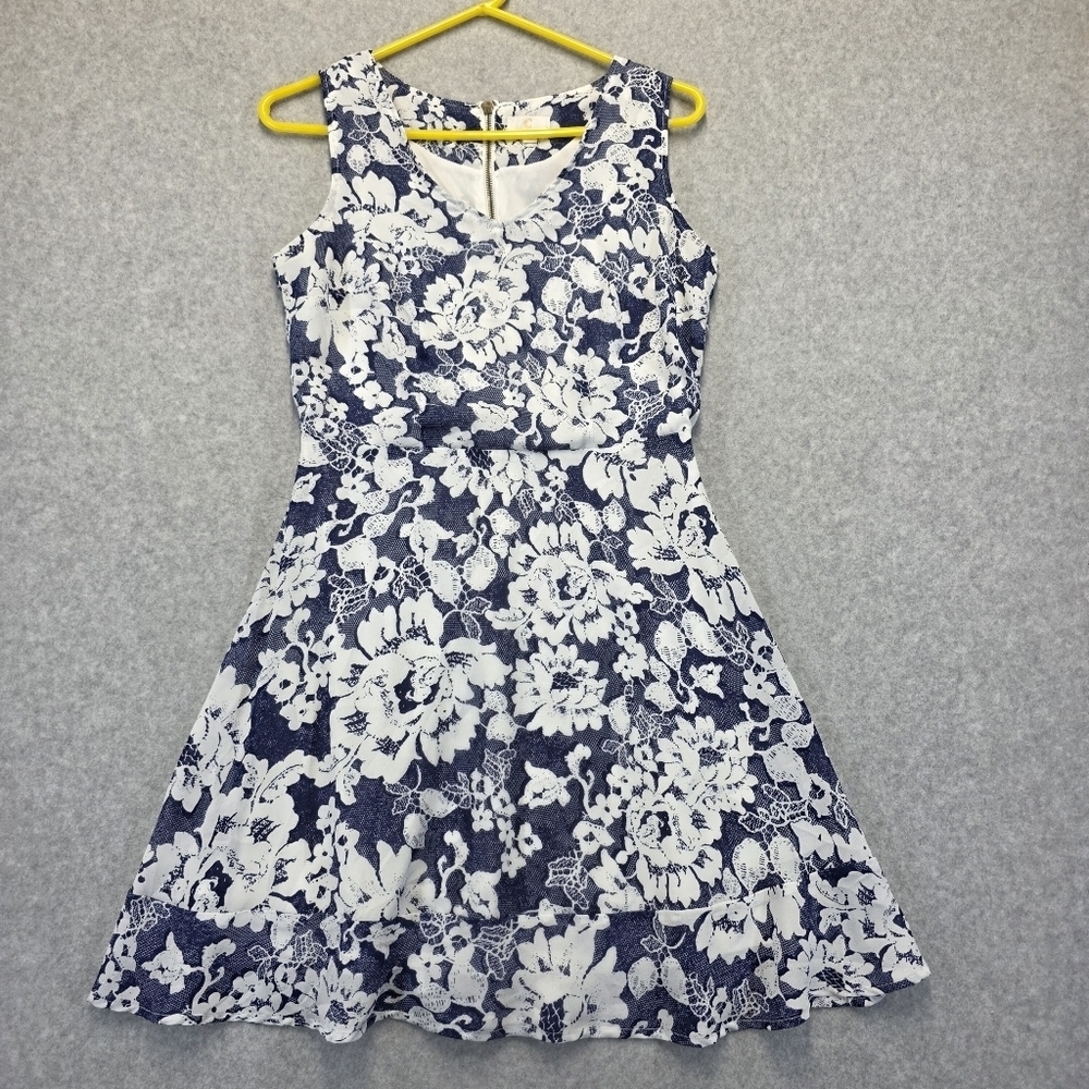 Charming Charlie Blue and White Floral Dress